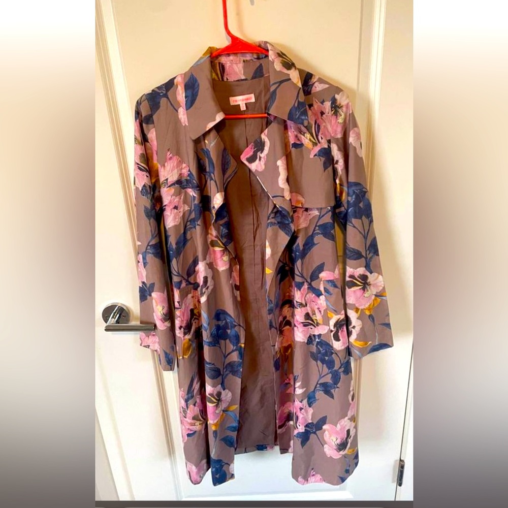Chic Floral Trench Coat